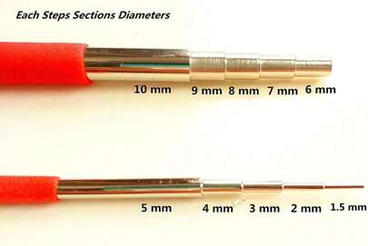 Wire Looping Wrapping Step Mandel Steel Round Bead Working Loop Jump Ring Metal Jewelry Forming Tool With 2pcs And 10 Sizes