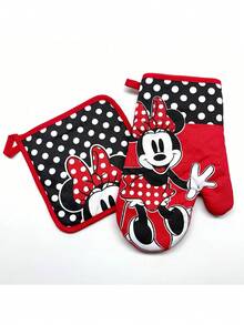 2pcs Disney Insulated Set, Includes Insulated Gloves, Insulated Mat And Baking Set, Gift Set, Suitable For Kitchen Use, Can Be Used As Mother's Day Or Birthday Gift - Multicolor - View 18