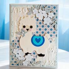 Creative Alpaca Cutting Dies, DIY Scrapbooking Album And Embossing Stencil, Greeting Card Making Tool, Card Paper Cutting Crafts ,Gift Card Making Template Die Cuts. - Silver - View 2