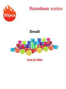 20/36颗透明彩色新款骰子模型小配件，亚克力骰子套装，带彩色点数，透明糖果色多功能骰子，适用于派对和动作游戏 - 多面体形状 - 彩色 - 查看 18