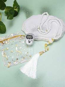 6*99pcs Rhinestone Candy Bag Counter & Pearl Rosary Set Combo - Multicolor - View 12