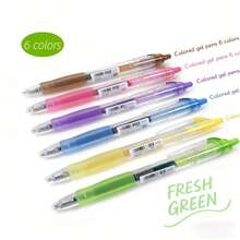 12pcs/Set Mixed Color Gel Pens, Classic Colors, Writing Pens, Drawing Markers, Pressurized Colored Pencils, Signature Pens, Suitable For Writing, Drawing, Office, Meeting, Note-Taking, Calligraphy, Highlighting, And School Supplies