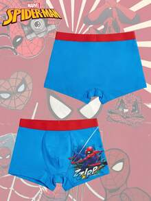 Disney 1条蜘蛛侠男士平角内裤，亲肤弹力贴身舒适平角内裤，四季皆宜 - 藍色 - 查看 1