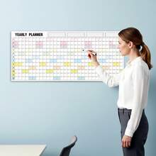 Dry Erase Yearly Wall Planner Calendar, Double-Sided Reusable Annual Calendar With Vertical & Horizontal Layouts, 12 Month Full Year Overview, Large Grid Writing Space & Notes, Wall Hanging Planner For Office, Home & Classroom - Dry Erase Yearly Wall Planner Calendar - View 3