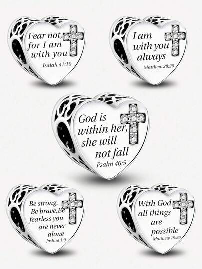 1 Stück Schädel & Herz Tapferes Furchtloses Perlenanhänger, geeignet für DIY Schmuck Armband für Frauen