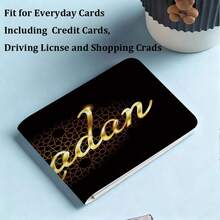 1pc Ramadan Themed Multi-Slot Bifold PU Leather Card Holder, Mini Wallet For Credit Cards, Driving License, Gift Cards - Fashion Design, Card Case, Wallet, Minimalist Wallet, Durable Wallet, Ramadan Gift - Blue - View 9