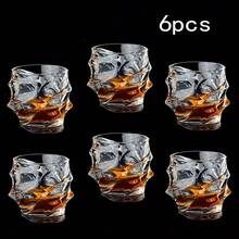 1 chiếc/6 chiếc ly whisky pha lê cổ điển 300ml - Có thể tái sử dụng, đa năng, phù hợp cho Bourbon, cocktail, Scotch, Slivovitz, whisky mạch nha, cognac. - trong suốt - Xem 12
