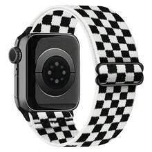 2 Packs Stretchy Solo Loop Band Compatible With Apple Watch Band 45mm 46mm 44mm 42mm 49mm 41mm 40mm 38mm Men Women, Braided Elastic Nylon Strap Compatible With IWatch Series 10 9 8 7 6 5 4 3 11 SE SE 2/3 Ultra Ultra 2 - Style a - View 3