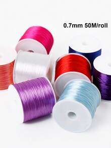 Elastic String Cord - 0.7mm Thick & Small Diameter Stretchable Thread, 50M, Suitable For DIY Jewelry Making, Beading, Bracelets, Necklace, Party Balloons & Crafts, For Beads & Cord Decorations - Elastic Cord - View 9