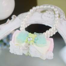 Heart Diamond Bear Pet Necklace Lace Bowknot Puppies And Kittens Bow Tie Collar Cute Prince Style Cat And Dog Decorative Accessories Cat Stuff Dog Collar - Multicolor - View 9