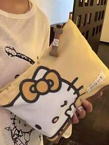 Sanrio 官方授权三丽鸥Hello Kitty大容量旅行化妆包 - 可爱日系动漫卡通便携手提包 - 送给少女和女性的完美生日/节日礼物 - 网红风美妆收纳包 - 耐用防水面料 - 多功能百搭，适合学校、办公室、日常旅行 - 必备收藏品 - 可爱文化配饰 - 彩色 - 查看 2