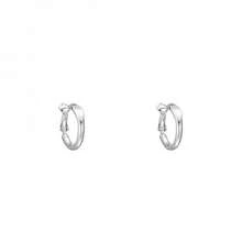 1Pair-Ins Minimalist Hoop Earrings, Stud Earrings, Niche Design High-End Ear Cuffs For Women, Gift For Girlfriend - 1 đôi - Màu bạc - Xem 4