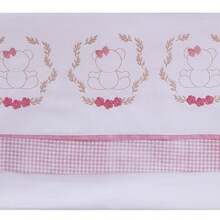 Baby Joy 3-Piece Embroidered Crib Sheet Set - 淺粉色 - 查看 3