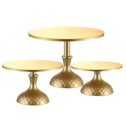 1 pièce Présentoir à gâteau en fer, présentoir à gâteau haut et court, table de dessert de mariage, présentoir à plateau à gâteau, convient pour les mariages, les événements, les fêtes d'anniversaire, les rassemblements de vacances