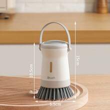 1 pieza Cepillo de cocina de mango largo con jabón líquido, herramienta de limpieza de ollas giratoria, cepillo exclusivo para platos y ollas de cocina, cepillo de limpieza multifuncional - Multicolor - Ver 11