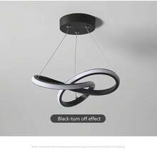 1pc Chandelier For Dining Room, LED Three-Color Dimmable Pendant Light, Detachable Hanging Lamp For Living Room, Hard Wired, 85V-265V, Perfect For Homes, Bars, Restaurants And Hotel Decor - Three Colors Of Light - View 6