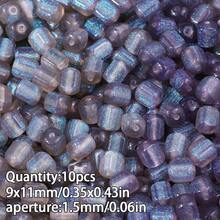 10颗彩色夜光亚克力星形管珠，DIY首饰制作，手工串珠工艺材料 - diy - 查看 19