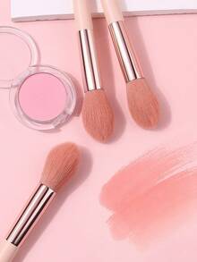 3pcs/Set High Quality Fluffy Soft Flame Blush Brush, Highlighter Brush, Gradient Brush, Multi-Functional Makeup Brushes For Beginners - Baby Pink - View 6