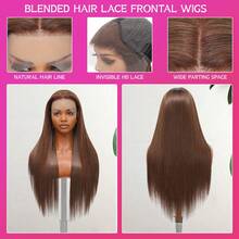 NATAN Sassy Black Long Straight Wig For Women - Coily Hair Style, High Temperature Fiber, Glueless Buckle Net Cap, Elegant Lace Front With Dark Roots - S4 - View 8