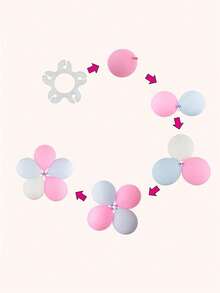 50pcs Balloon Clips, Balloon Arch Frame Connectors, Reusable Plastic Balloon Clips With Multi-Function Rings, For Decorating Balloon Arches, Weddings, Birthdays, Parties, Valentine's Day, Halloween, Christmas - White - View 6