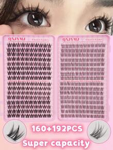 320片山茶花簇状假睫毛，DIY无胶自然妆效日常佩戴，适合新手及各种长度的睫毛簇，单根假睫毛，假睫毛，假睫毛 - C - 查看 1