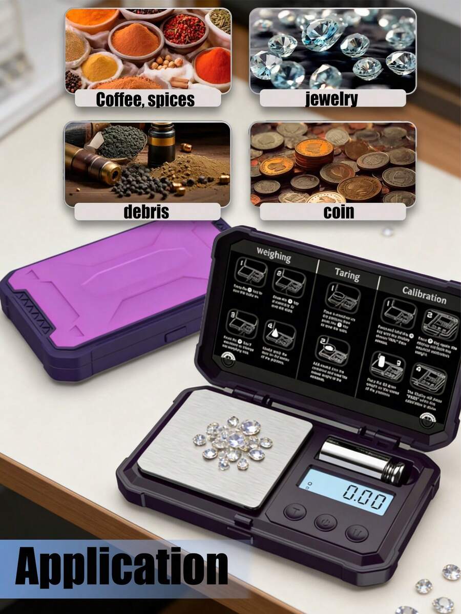 This Portable Pocket Scale Has A Maximum Weighing Capacity Of 200 Grams. The High-Definition Digital Display Is Ideal For Weighing Small Items Such As Gold Jewelry, Gemstones, Ounces, And Grains. Battery Powered (Batteries Not Included).