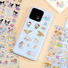 1pc 2026 New Japanese Anime Cartoon Peripheral Laser Stickers, Cute Cats, Dogs, Rabbits And Other Animal Laser Edge Stickers With High Beauty And Cuteness, Dopamine Girl Heart Cute And Interesting Stickers, Face Changing Stickers, High Beauty And New Cute And Interesting DIY Stickers - Multicolor - View 4