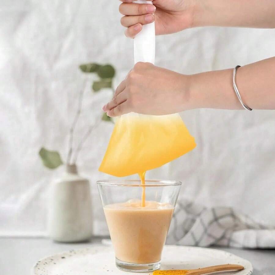 1/3 Keping Beg Penapis Jaring Tebal, Beg Kain Keju, Uncang Teh, Uncang Penjerukan, Uncang Sup, Uncang Rebusan Ubat Herba Cina, Uncang Penapis Susu Soya - Fabrik Kapas Atau Kain Keju, Jaring Penapis Halus Tidak Dilunturkan, Kain Keju Super Halus Semula Jadi - Multicolor - View 1