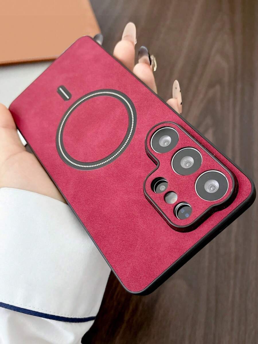 奢华哑光皮革磁吸无线充电手机壳，兼容三星 Galaxy S26 Ultra S24 S25 S23 S22 Ultra Plus S25 Edge，防震护甲边框保护套