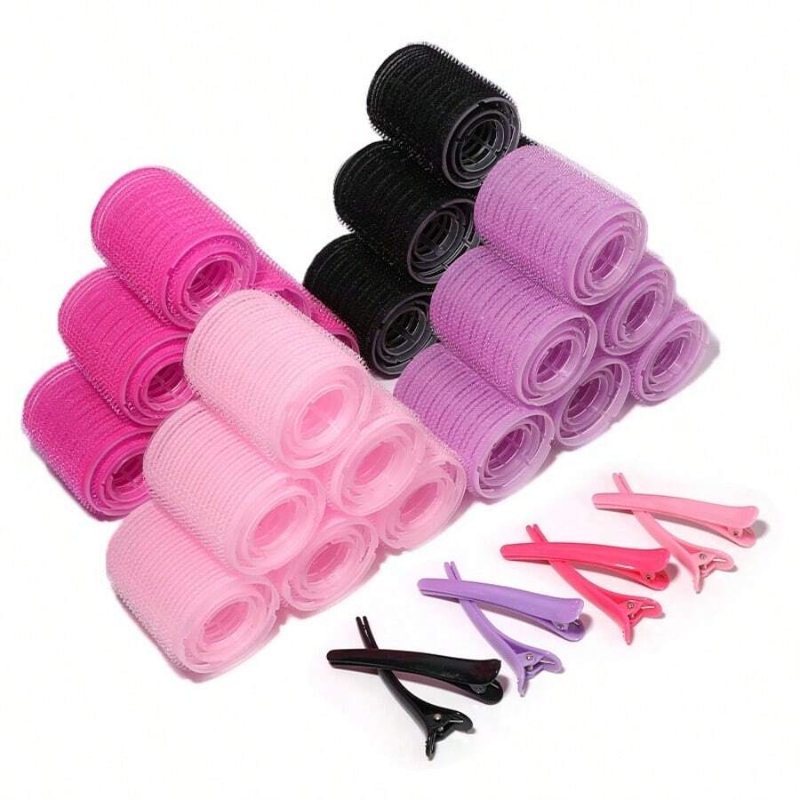 30pcs Self-Adhesive Heatless Hair Curlers, DIY Hair Styling Accessories, Women's Hair Tools - Multicolor - View 1