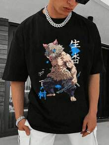Camiseta de manga corta para hombre, 100%% algodon, 200 gramos de algodon pesado resistente y
duradero. La sensacion de comodidad y frescura en verano es plena. Con una transpirabilidad
buena, se adapta a cualquier escena al aire libre. Con estampas urbanas de moda, un solo articulo
con un gran atractivo. - Negro - Ver 2