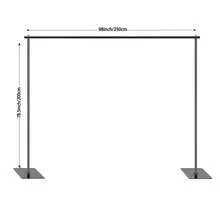 TAIMASI EMART Backdrop Stand, 8.5ft Height 10ft Width Adjustable Photography Background Support Poles With Heavy Duty Flat Base, Photo Metal Steel Pipe And Drape Frame Kit For Parties Birthday Wedding - Black - màu đen - Xem 7