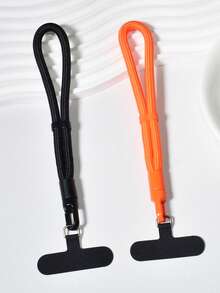 1pc Premium 360° Rotating Anti-Twist Phone Lanyard, With Metal Clasp, Anti-Lost Adjustable Wrist Strap, Durable Polyester Cord, Multifunctional Smartphone Hanging Strap, Solid Color Unisex Camera/Key Chain Pendant, With Spacer