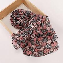 Dreamy Collection Women's Soft, Breathable, Romantic Floral Print Muslin Hijab Shawl, Spring/Summer - Multicolor - View 23