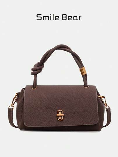 New Retro Small Square Bag, Simple Temperament, Commuting Style, High Quality Texture, Outstanding, One Shoulder Crossbody, Portable, Versatile, Suitable For Daily Travel