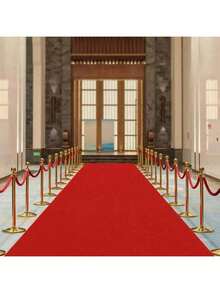 1件红色浪漫一次性婚礼地毯，适用于各种庆祝活动、派对仪式，防滑地毯，可用于婚礼通道、电影节、派对、颁奖典礼装饰，厚度1毫米。 - 紅色 - 查看 10