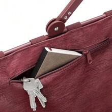 Reisenthel Carrybag Twist Maroon – Stabiler Einkaufskorb Mit Viel Stauraum Und Praktischer Innentasche – Elegantes Und Wasserabweisendes Design - 玫瑰紅 - 查看 2