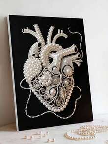 New Pearl Painting Frameless Diy Handmade Diamond Painting Kit, Suitable For Bedroom Decoration, Living Room Hanging Paintings, Room Decoration, Artwork, Birthday Gifts For Friends, Christmas, New Year, Valentine's Day, Holiday Gifts Full Of Novelty. - Multicolor - View 4