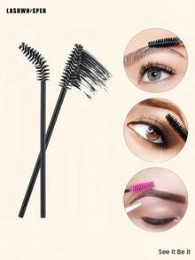 1pc/20pcs/50pcs/100pcs/200pcs/300pcs/400pcs/450pcs Disposable Eyelash Brush, Suitable For Eyelash Extension, Eyebrow And Makeup