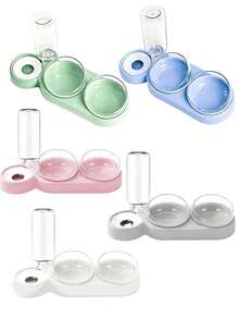 Automatic Pet Water Dispenser, Splash-Proof Pet Water Dispenser, Button-Style Large Capacity Pet Water Dispenser, Automatic Pet Food Bowl, Pet Teddy Dog Bowl, Dual Bowl Cat Water Dispenser - 500ml - View 2