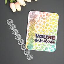 Creative Flower Cutting Dies, DIY Scrapbooking Album And Embossing Stencil, Greeting Card Making Tool, Card Paper Cutting Crafts ,Gift Card Making Template Die Cuts. - Silver - View 5
