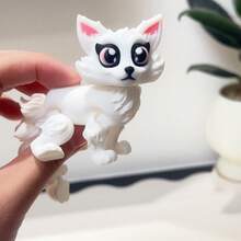 3D Printed Cute & Charming Movable Fox Model, Plastic Animal Figurine With Adjustable Joints, Creative Desktop Decor Sculpture - Multicolor - View 5