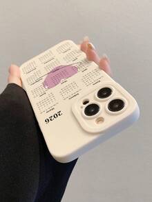 心形日历彩绘镂空米色手链式简约时尚创意防震手机壳，兼容 17/17Pro/17ProMax/16/11/16Pro/16Plus/16ProMax/16E/15ProMax/13/14/12/XS/XR/7G/8P，兼容三星 Galaxy S25/S25Plus/S25 Ultra/A16/A36/A26/A56/A50/A12/A32 - 彩色 - 查看 6