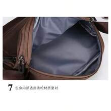 Nuevo bolso de hombro pequeño cuadrado de nailon para mujer, cartera de negocios multicapa, bolso de hombro, bolso de pecho, bolso bandolera - Negro - Ver 8