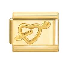 Pulseira modular de miçangas DIY com design de gota de óleo, decorada com corações, flores e borboletas. Ideal como presente para amigos e casais, perfeita para o Natal, Ano Novo, Halloween e Dia dos Namorados. Design charmoso, joia em aço inoxidável, produto local, prático e moderno. Essencial para o Natal e o Halloween. Tonalidade outonal suave. - M288126 - Ver 9