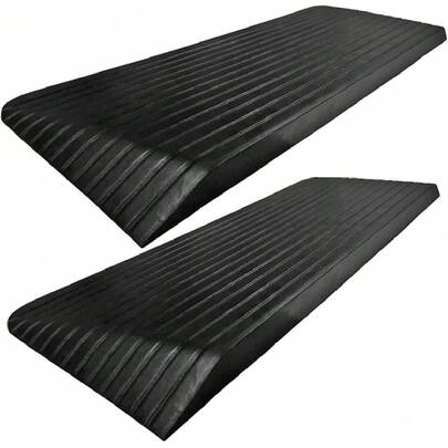 2" Rise Rubber Power Wheelchair Scooter Threshold Ramp - 2 Pack,40719322
