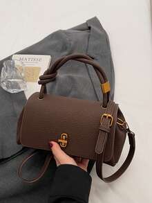 New Retro Small Square Bag, Simple Temperament, Commuting Style, High Quality Texture, Outstanding, One Shoulder Crossbody, Portable, Versatile, Suitable For Daily Travel - Multicolor - View 7