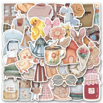 50Pcs Aesthetics Stickers ,High Quality Stickers For Scrapbook,Graffiti Sticker,Journaling,Laptop,Bumper,Skateboard,Water Bottles,Computer,Cartoon,Hard Hat,Car Stickers,Stickers Can Bring A Lot Of Fun To Your Life,The Perfect Gift For Adults