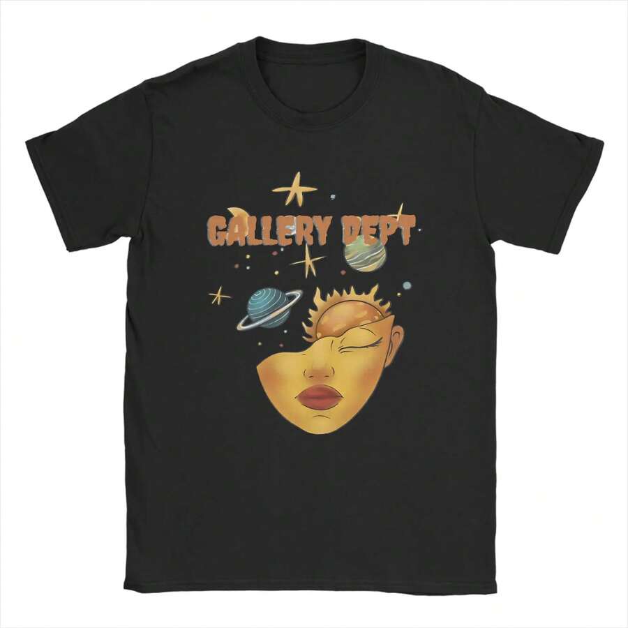 Camiseta Harajuku de Verano G-Gallerys, Camisetas Novedosas 100% Algodón para Hombres, Estética, Talla Grande 6XL, Camisetas de Manga Corta - Negro - Ver 1