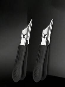 Modern Stainless Steel Toenail Clippers, 25° Angled Blades - Splash-Resistant Design For Thick/Ingrown Nails, Ergonomic Non-Slip Handle, Black & Green (Holiday Green Handle) - Foot Care Tool - Multicolor - View 14